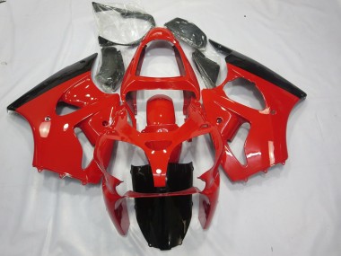 Rosso & Nero 00-02 Kawasaki ZX6R Carene Moto