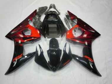 Rosso & Nero 03-04 Yamaha R6 Carene Moto