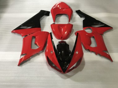Rosso Nero 05-06 Kawasaki ZX6R Carene Moto