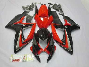 Rosso & Nero 06-07 Suzuki GSXR 600-750 Carene Moto