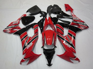 Rosso Nero 08-10 Kawasaki ZX10R Carene Moto