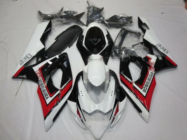 Rosso Nero & Bianco 05-06 Suzuki GSXR 1000 Carene Moto