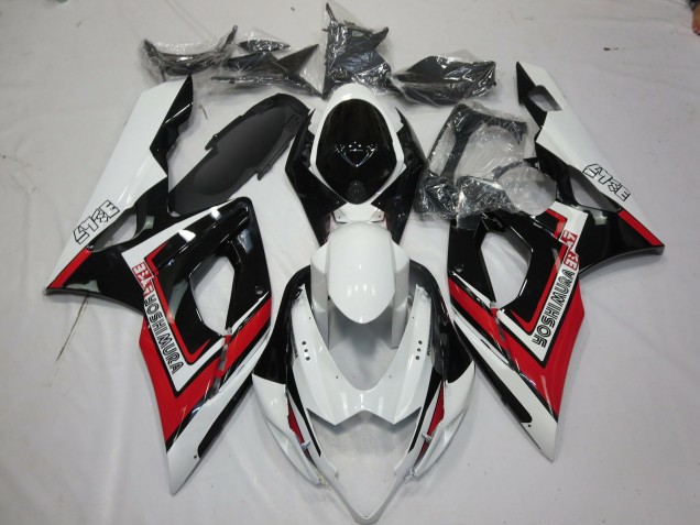 Rosso Nero & Bianco 05-06 Suzuki GSXR 1000 Carene Moto