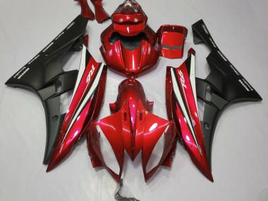 Rosso Nero & Bianco 06-07 Yamaha R6 Carene Moto