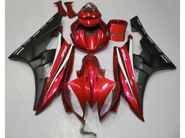 Rosso Nero & Bianco 06-07 Yamaha R6 Carene Moto