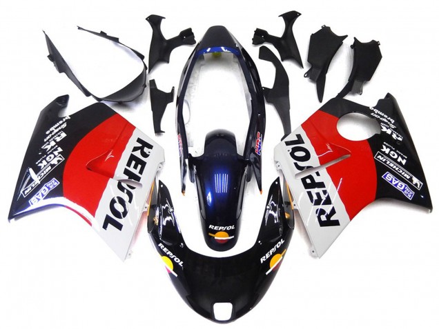 Rosso Nero & Bianco Repsol 96-07 Honda CBR1100XX Carene Moto Rosso Nero & Bianco Repsol 96-07 Honda CBR1100XX Carene Moto