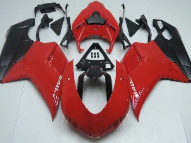 Rosso Nero Opaco 07-14 Ducati 848 1098 1198 Carene Moto