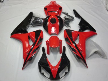 Rosso Nero Stile OEM Senza Decalcomanie 06-07 Honda CBR1000RR Carene Moto