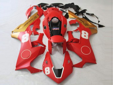 Rosso Opaco & Oro Opaco 17-23 Honda CBR1000RR Carene Moto