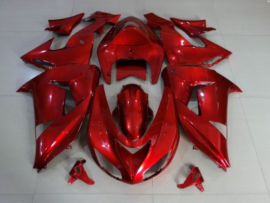 Rosso Profondo Lucido 06-07 Kawasaki ZX10R Carene Moto