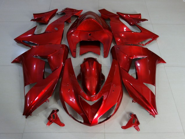 Rosso Profondo Lucido 06-07 Kawasaki ZX10R Carene Moto Rosso Profondo Lucido 06-07 Kawasaki ZX10R Carene Moto