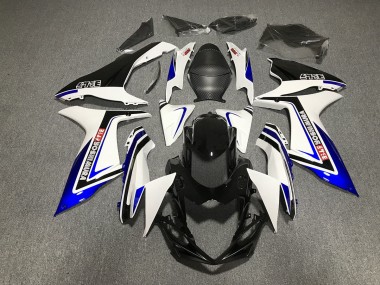 Scritta In Bianco & Nero Blu 11-24 Suzuki GSXR 600-750 Carene Moto
