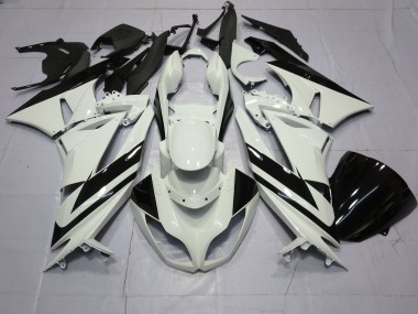 Speciale Bianco Nero 09-12 Kawasaki ZX6R Carene Moto