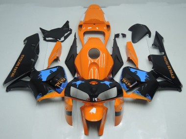 Splatter Arancione & Nero 05-06 Honda CBR600RR Carene Moto