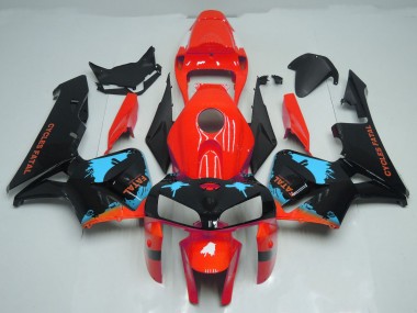 Splatter Azzurro Su Rosso 05-06 Honda CBR600RR Carene Moto
