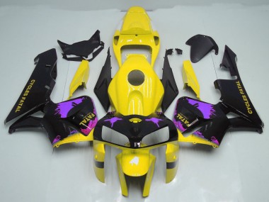 Spruzzi Di Giallo Lucido & Viola 05-06 Honda CBR600RR Carene Moto