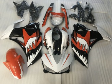 Squalo Arancione & Bianco 15-18 Yamaha R3 Carene Moto