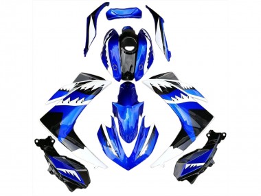 Squalo Bianco Blu & Nero 15-18 Yamaha R3 Carene Moto