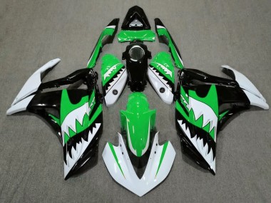 Squalo Bianco & Verde 15-18 Yamaha R3 Carene Moto