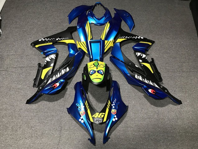 Squalo Blu Metallizzato 16-19 Kawasaki ZX10R Carene Moto Squalo Blu Metallizzato 16-19 Kawasaki ZX10R Carene Moto