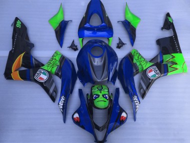 Squalo Blu & Verde 07-08 Honda CBR600RR Carene Moto