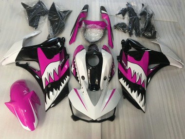 Squalo Rosa & Bianco 15-18 Yamaha R3 Carene Moto