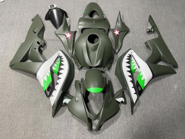 Squalo Verde Opaco & Verde Chiaro 07-08 Honda CBR600RR Carene Moto
