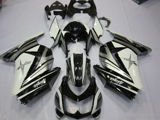 Stella D'Argento Bianca 08-12 Kawasaki Ninja 250 Carene Moto Stella D'Argento Bianca 08-12 Kawasaki Ninja 250 Carene Moto