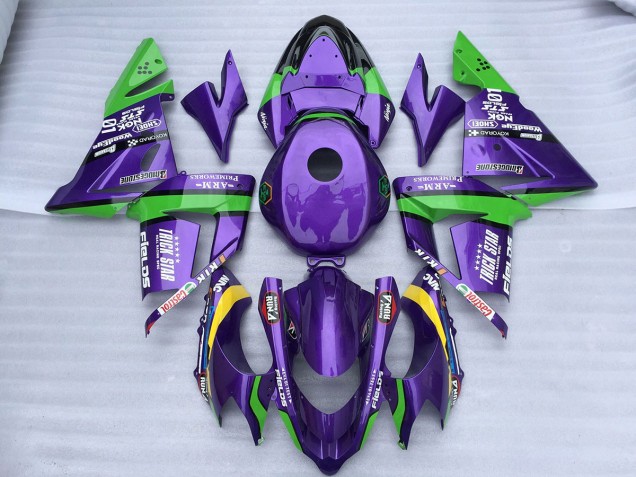 Stella Verde Viola 04-05 Kawasaki ZX10R Carene Moto Stella Verde Viola 04-05 Kawasaki ZX10R Carene Moto