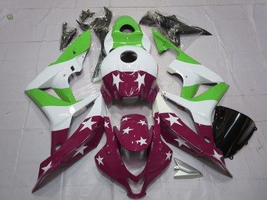 Stelle & Strisce Verdi & Marroni 07-08 Honda CBR600RR Carene Moto
