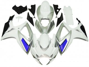 Stile Argento Bianco & Blu Lucido 06-07 Suzuki GSXR 600-750 Carene Moto