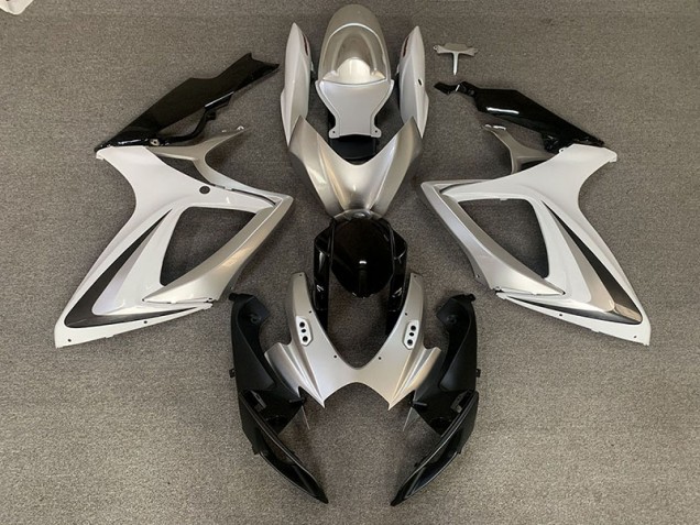 Stile Argento Bianco OEM 06-07 Suzuki GSXR 600-750 Carene Moto Stile Argento Bianco OEM 06-07 Suzuki GSXR 600-750 Carene Moto