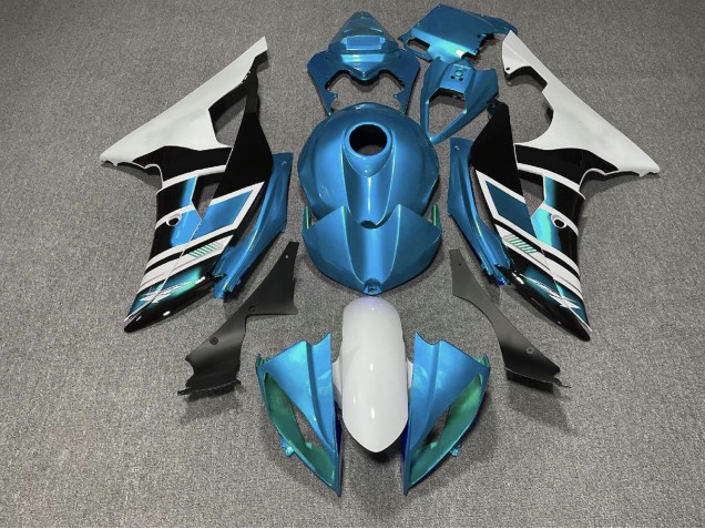 Stile Azzurro Bianco & Nero OEM 08-16 Yamaha R6 Carene Moto Stile Azzurro Bianco & Nero OEM 08-16 Yamaha R6 Carene Moto