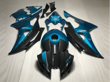Stile Azzurro Con Fibra Di Carbonio 08-16 Yamaha R6 Carene Moto