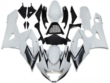 Stile Bianco Lucido Con Sfumature Argento 05-06 Suzuki GSXR 1000 Carene Moto