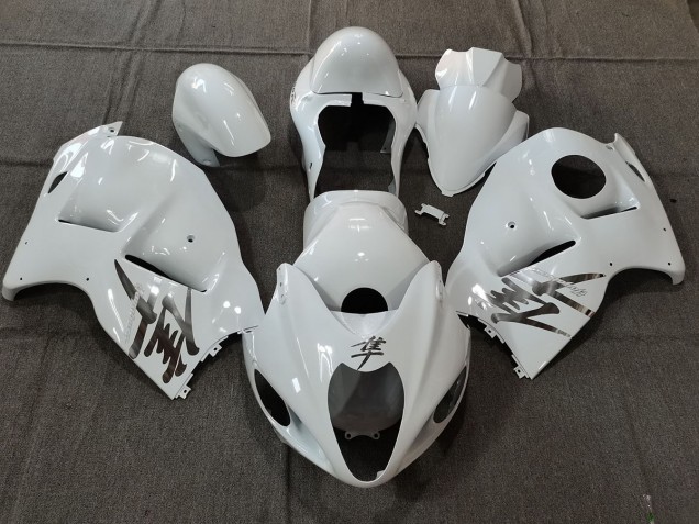 Stile Bianco Lucido OEM Con Decalcomanie Argento 97-07 Suzuki GSXR 1300 Carene Moto Stile Bianco Lucido OEM Con Decalcomanie Argento 97-07 Suzuki GSXR 1300 Carene Moto