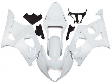 Stile Bianco Lucido Semplice 03-04 Suzuki GSXR 1000 Carene Moto