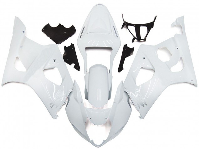 Stile Bianco Lucido Semplice 03-04 Suzuki GSXR 1000 Carene Moto Stile Bianco Lucido Semplice 03-04 Suzuki GSXR 1000 Carene Moto