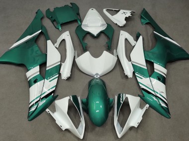 Stile Bianco Lucido & Verde Schiuma Di Mare OEM 08-16 Yamaha R6 Carene Moto