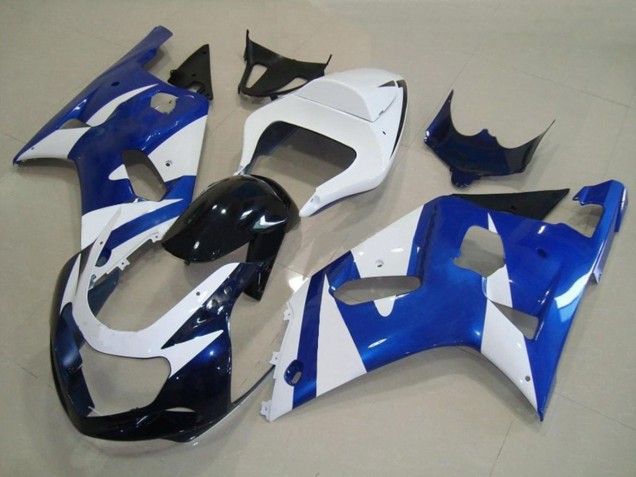 Stile Blu & Bianco OEM 01-03 Suzuki GSXR 600-750 Carene Moto Stile Blu & Bianco OEM 01-03 Suzuki GSXR 600-750 Carene Moto