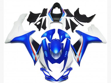Stile Blu Intenso & Bianco Lucido 11-24 Suzuki GSXR 600-750 Carene Moto