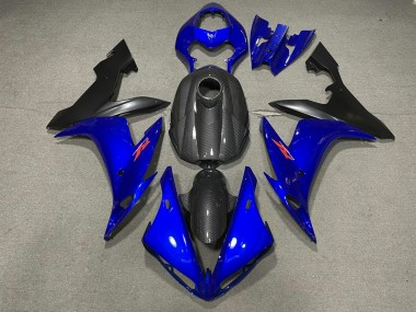 Stile Blu Lucido & Fibra Di Carbonio 04-06 Yamaha R1 Carene Moto