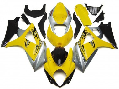 Stile Giallo & Argento OEM 07-08 Suzuki GSXR 1000 Carene Moto