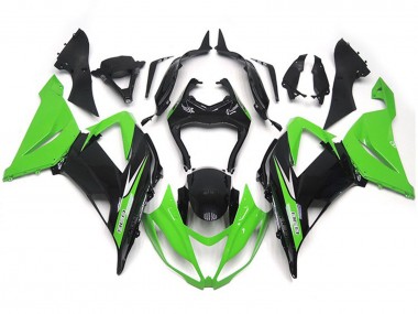 Stile OEM Vivace Verde & Nero 13-18 Kawasaki ZX6R Carene Moto