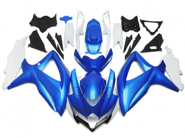 Stile Personalizzato Azzurro & Bianco 08-10 Suzuki GSXR 600-750 Carene Moto Stile Personalizzato Azzurro & Bianco 08-10 Suzuki GSXR 600-750 Carene Moto