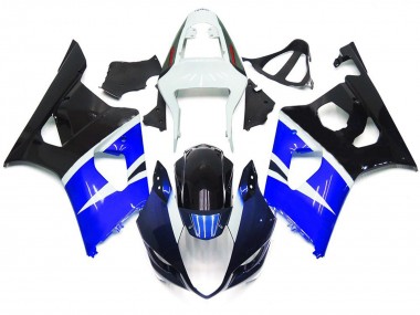 Stile Personalizzato Blu & Nero Lucido 03-04 Suzuki GSXR 1000 Carene Moto