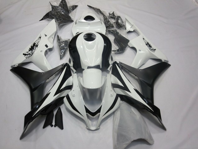 Stile Personalizzato OEM Bianco & Nero 07-08 Honda CBR600RR Carene Moto Stile Personalizzato OEM Bianco & Nero 07-08 Honda CBR600RR Carene Moto