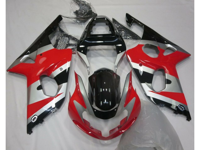 Stile Rosso Argento OEM 00-02 Suzuki GSXR 1000 Carene Moto Stile Rosso Argento OEM 00-02 Suzuki GSXR 1000 Carene Moto