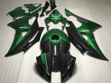 Stile Verde W Fibra Di Carbonio 08-16 Yamaha R6 Carene Moto