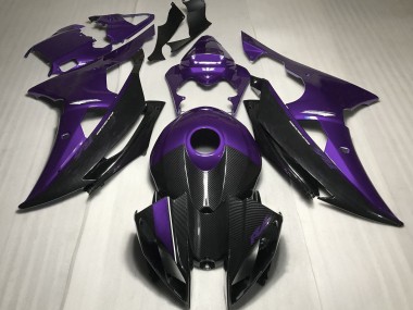 Stile Viola W Fibra Di Carbonio 08-16 Yamaha R6 Carene Moto